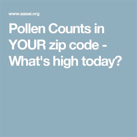 2) Medium-High (7. . Pollen counts by zip code